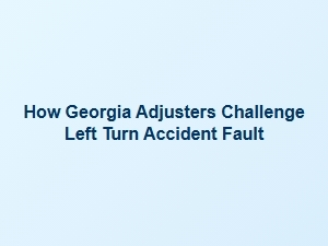Georgia Adjusters Challenge Left Turn Accident Fault